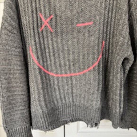 Vintage Havana Whipstitch Grey Sweater size M - Picture 7 of 8